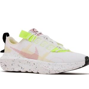 Nike Crater Impact White Pink Glaze Volt Sneakers | Women's 7.5